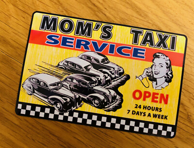 MOMS TAXI SERVICE Aufkleber Sticker Auto FUN Retro Speed Shop Hardcore V8 Mi331