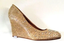 New women  pointy or round toe low mid wedge pump flats slip on loafer shoes 