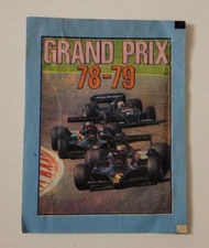 1978 79 GRAND PRIX Spain FKS STICKER CARD WAX PACK WRAPPER Race Car Driver INDY