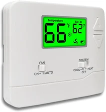 Nonprogrammable Thermostat for House, Digital Energy-Saving Thermostat,Single-St