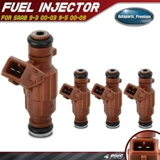 Set of 4  Fuel Injectors for Saab 9-3 2000-2003 9-5 2000-2009 L4 2.0L L4 2.3L