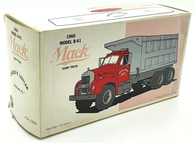 Dansカート First Gear 1/34 Scale 18-1899 - 1960 B61 Mack Dump Truck Carlos R