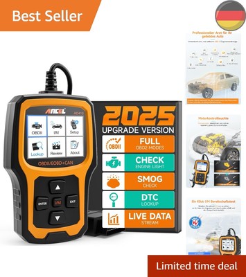 ANCEL Enhanced Auto Diagnosegerät, OBDII/EOBD Diagnose Fehlerspeicher Auslese...