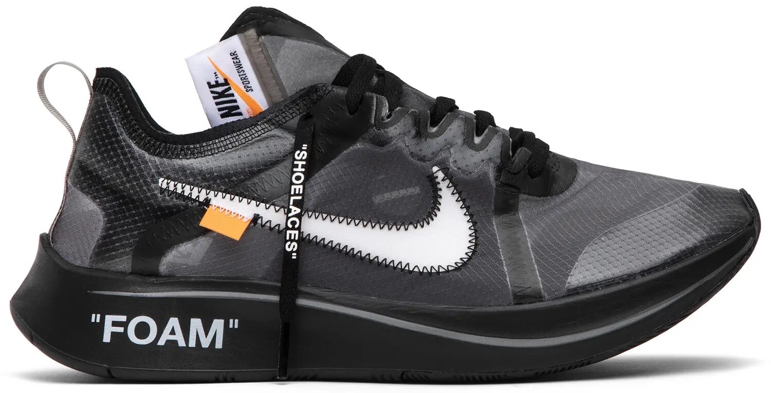 OFF WHITE X NIKE Nike x Off White Zoom Fly SP Nero (AJ4588 001) UK4.5 6.5