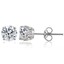 Sterling Silver 925 Crown Stud Earrings With Cubic Zirconia – Small 10mm Princess Queen Style Ear Studs | Dainty Silver Jewelry Gift