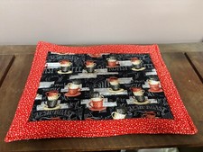 Handmade Quilted 13 x 10 Casserole Hot Pad - Coffee