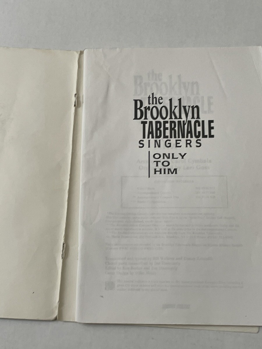 Only To Him / Brooklyn Tabernacle ゴスペル譜 Only To Him” Choral Book + Cassette Set Brooklyn Tabernacle