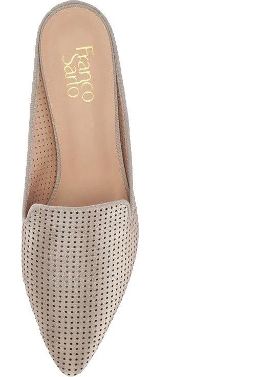 Zapatos sin cordones perforados Franco Sarto Somanta 8M de cuero dorado para mujer” Foto 2 de 4