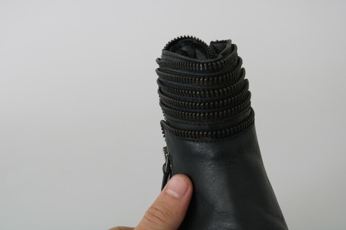 Ovye 'Par Cristina Lucchi Chaussures Cuir Noir Fermeture Bottines EU36/US5.5 - Foto 6 di 10