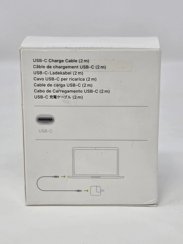 Apple USB-C Charge Cable 2m MLL82AM/A Genuine OEM White Glossy Finish, New - Image 2 of 2