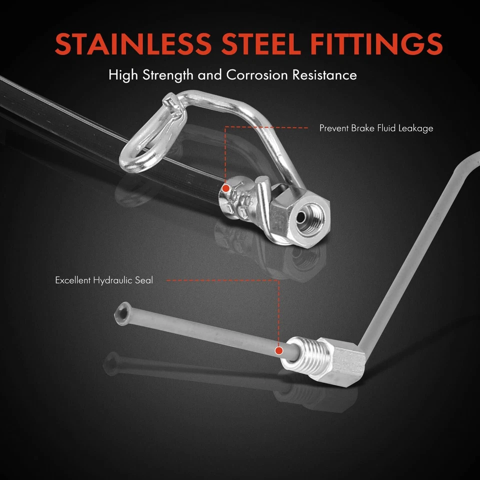 Manguera hidráulica de freno exterior trasero 2 piezas para Dodge Ram 4500 Ram 5500 2008-2010 Ram Foto 4 de 4