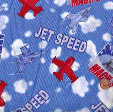 Jet Speed airplanes jets sky flying blue Timeless Treasures fabric