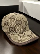 Gucci Hat Jumbo Beige Baseball Cap Size M