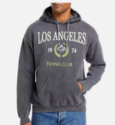Philcos Los Angeles Tennis Club Graphic Hoodie Charcoal MEDIUM