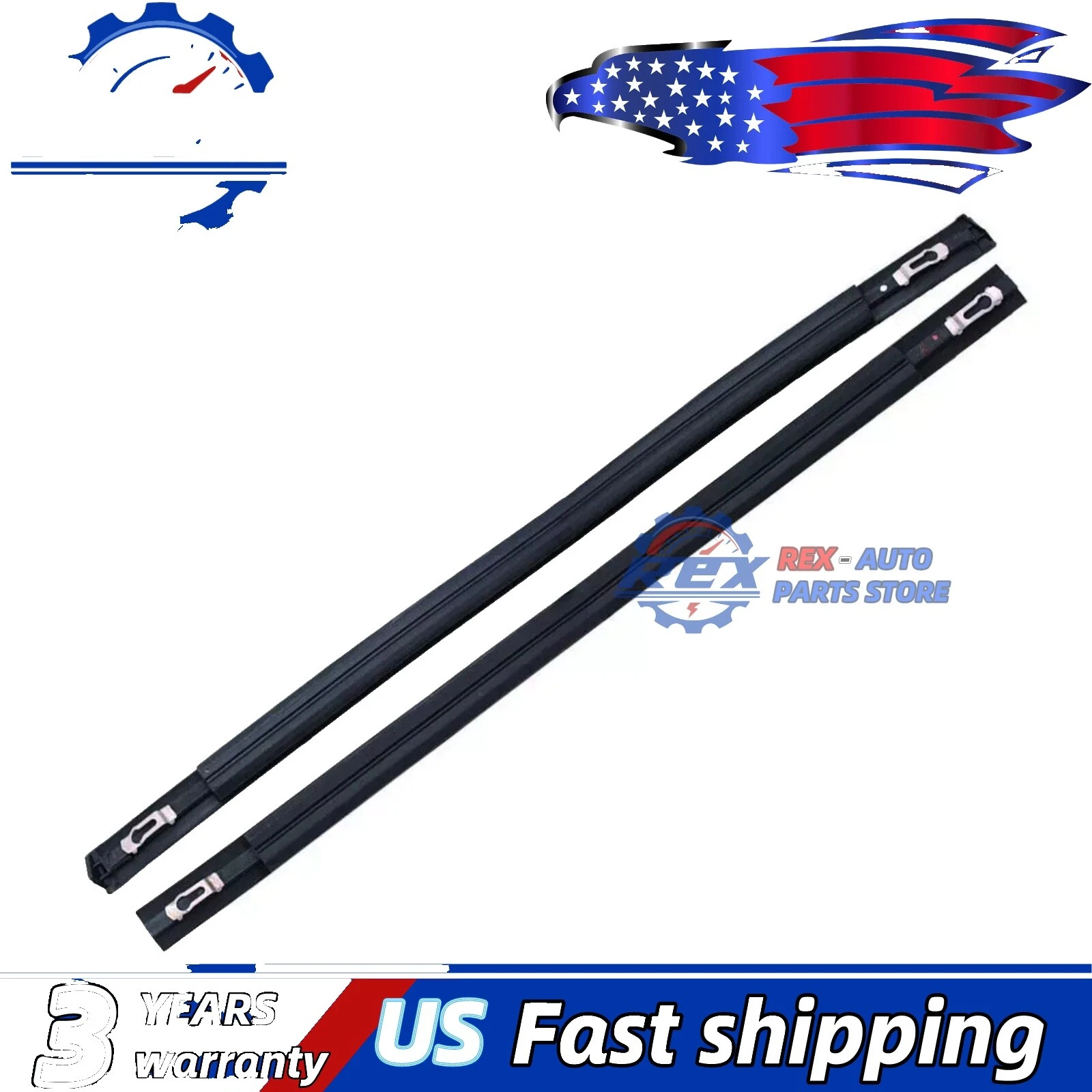 Cuerpo de coche y camión Rex Negro Molduras y Adornos