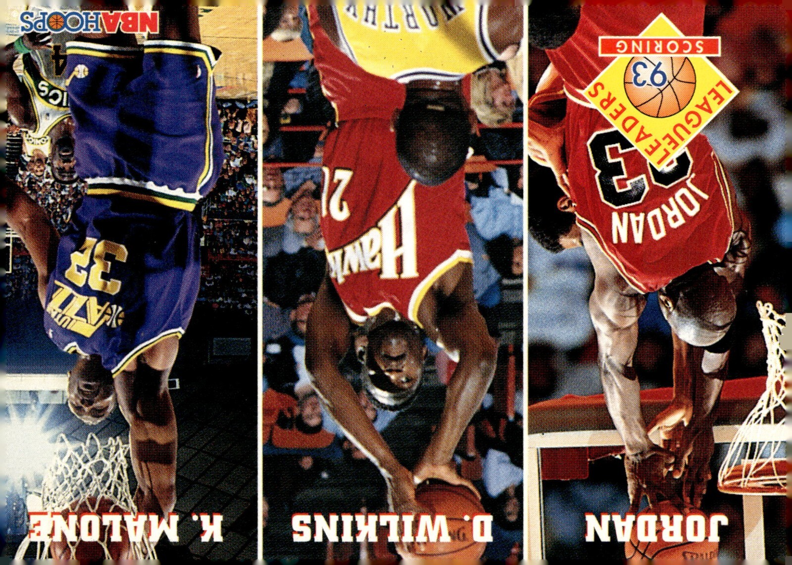 1993-94 NBA Hoops Fifth Anniversary Gold #283 Michael Jordan Wilkins Karl Malone