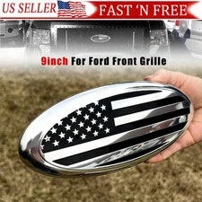 9" For Ford F150 F350 US Flag Oval Emblem Badge FRONT GRILL Tailgate Accessories