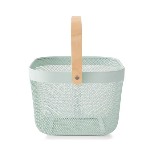 Wire Mesh Basket Black Mesh Design Top Carry Handle Storage Box - Picture 7 of 37