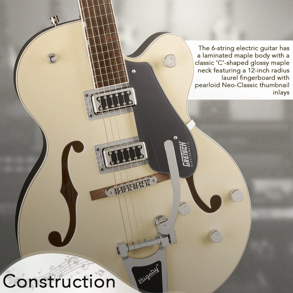 Paquete de guitarra eléctrica Gretsch G5420T electromática clásica de cuerpo hueco Foto 3 de 4