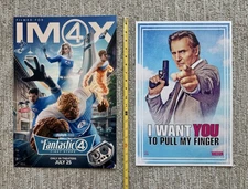 Fantastic Four First Steps AMC IMAX 19x13 Sunday Supper Poster & Bonus Naked Gun