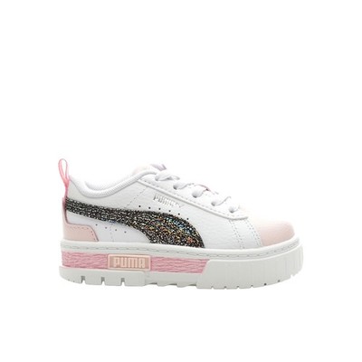 PUMA Mayze Aurora Ac Slip On  Toddler Girls Pink, White Sneakers Casual Shoes 38