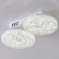 Deckenleuchte, GlamouröSer HäNgeleuchter, Led-Plateau-Kronleuchter + Fernbedienu