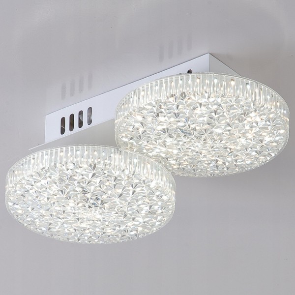 Deckenleuchte, GlamouröSer HäNgeleuchter, Led-Plateau-Kronleuchter + Fernbedienu-image