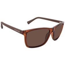 Calvin Klein Brown Rectangular Men's Sunglasses CK19568S 210 58 CK19568S 210 58