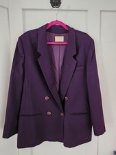 EUC Vintage Pendleton Woolen Mill Double Breasted Blazer Wool Women 16 Purple