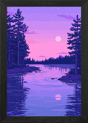 Lofi Rosa Retro Gerahmtes Wandbild Poster Leinwanddruck Bild
