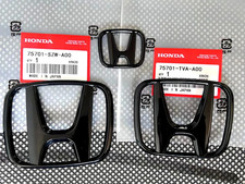 3pack Black Front Steering Rear Badge H Emblem For Honda Accord Sedan 2018-2022