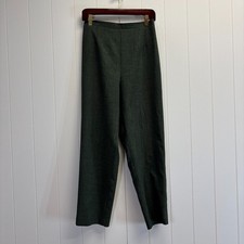 Vintage Womens Petite Grannycore Chic Polyester Trouser Pants Size 10P Classic