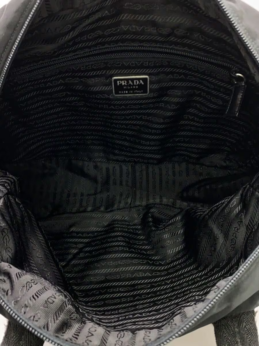 PRADA Handbag Nylon BLK Solid Authentic Rare Exce… - image 6