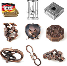 Metall Knobelspiele Set für Erwachsene und J...
