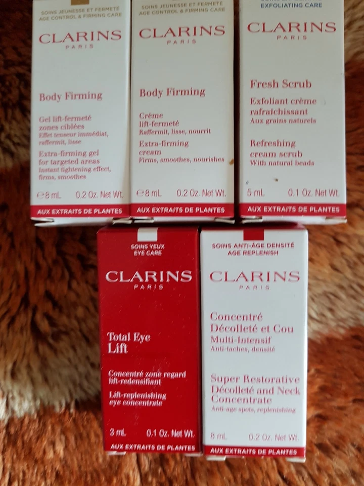 5 x  " CLARINS " gesammt 32 ml - Reisegrößen -  Neu - Bild 1 von 1