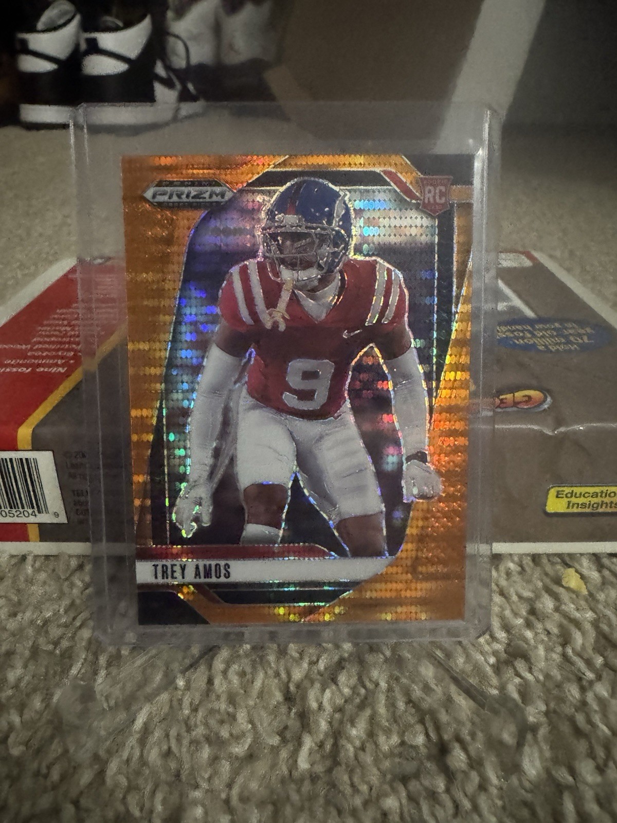 2025 Panini Prizm Draft Picks - Trey Amos #89 Orange Pulsar Prizm /75 (RC)