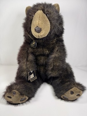 Vintage 1985 Carousel By Guy Plush Large Brown Bear Teddy Fuzzy Sitting