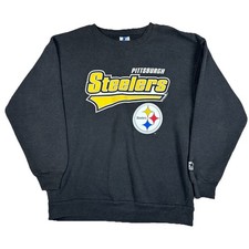 VTG Starter Pittsburgh Steelers NFL Black Crewneck Sweatshirt Youth Size XL 1995