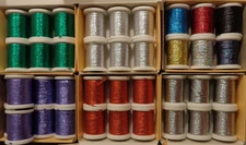 New Gudebrod HT Flat Braid 75yd Metallic Custom Rod Building Thread 515MD CHOOSE