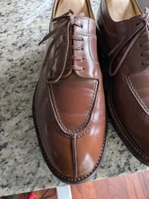 Joseph J. Fenestrier brown Leather Split Toe Derby Sz US 9.5 E. Made In France