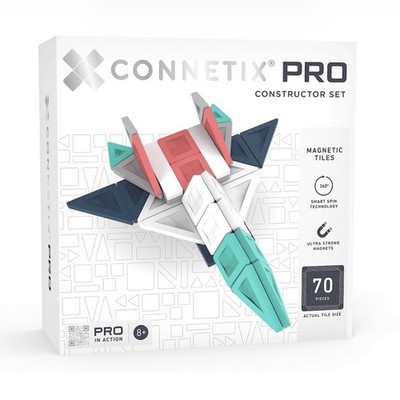 CONNETIX Pro Magnetic Tiles Constructor Set 70pc Educational Focus Creative STEM