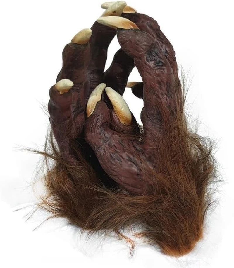 Halloween Werwolf Klaue Handschuhe Pelzige Tierhandschuhe Lange Fingernägel - Bild 3 von 4