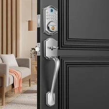 Keyless Entry Door Lock with Handle Set - Fingerprint Door Locks, Electronic ...