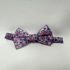 Burma Bibas Bow Tie Ready To Wear Pink Blue Floral Adjustable