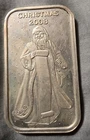 1 Oz T Silver Bar 2008 Christmas Theme Rare Vintage. 999 Silver Bar 1 Oz