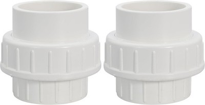 NIB! 2 Pk 2'' PVC Union Coupling Pipe Fitting Schedule 40 EPDM O-Rings FREE SHIP!