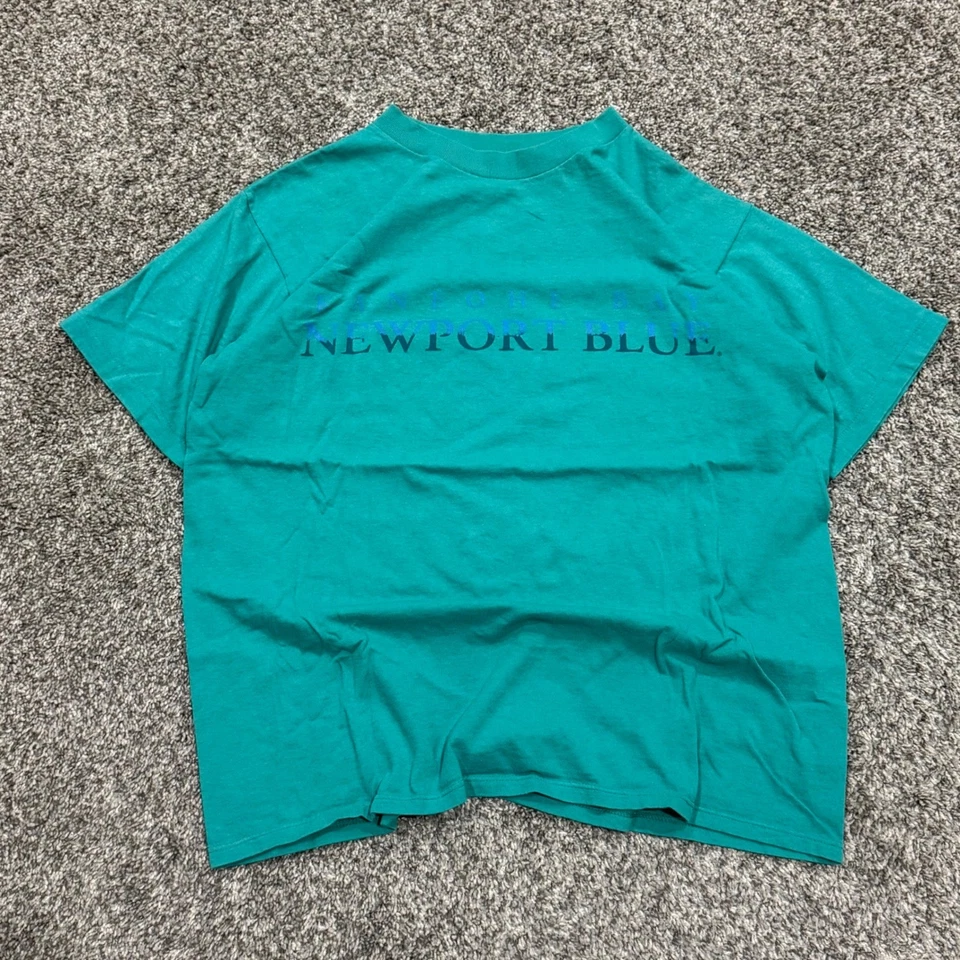Vintage 90s Newport Blue Kaneohe Bay Hawaii Single Stitch TShirt Mens XL 22x27 - Image 3 of 4