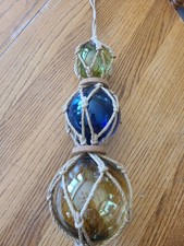 Set of 3 Nautical Decor Graduated Glass Float...