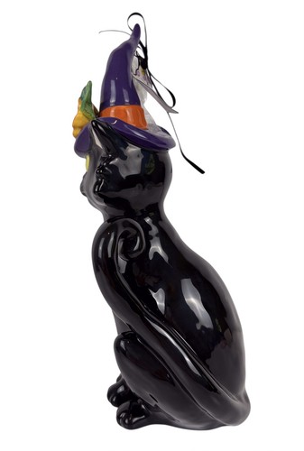 Blue Sky Clayworks Halloween Spooky Cat With Witch Hat Figurine - Picture 5 of 7