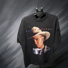 Vtg 1998 Garth Brooks Concert T-Shirt Black XXL 90s Country Music Singer Band 2X